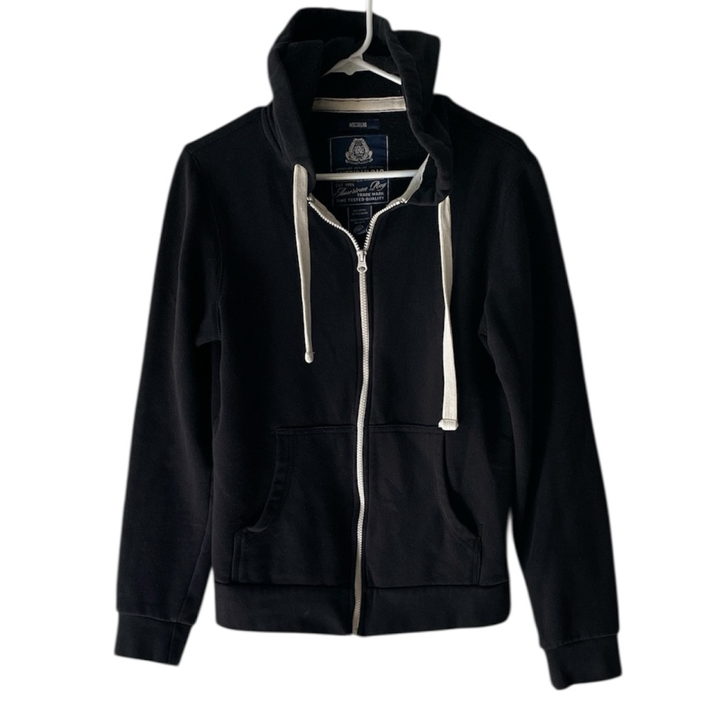 American Rag Y2K Black & white Zip-Up hoodie/sweater